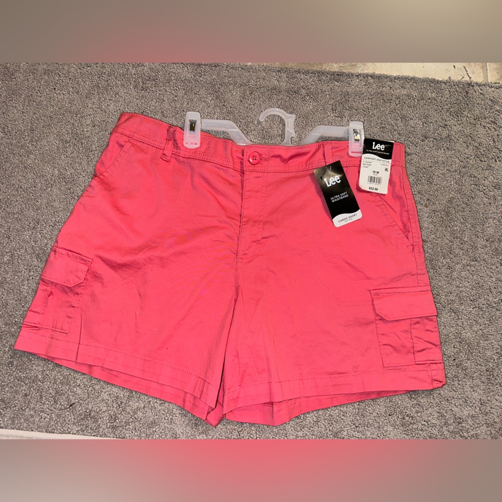 Shorts pink Lee shorts ultra soft  CARGO SHORT mid rise size xl